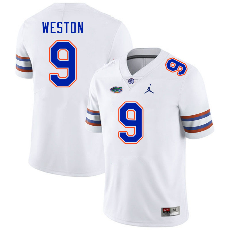 Men #9 Ja'Markis Weston Florida Gators College Football Jerseys Stitched-White